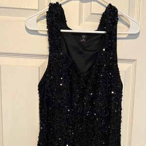 SHEIN Black Sequin Curve Dress